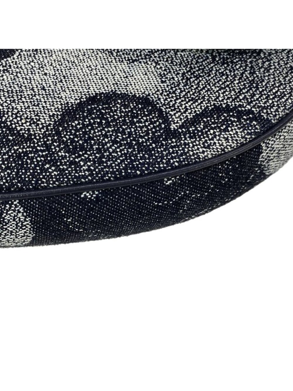 Dior Shoulder Bag Dark Navy Gray Leather - Picture 7 of 15